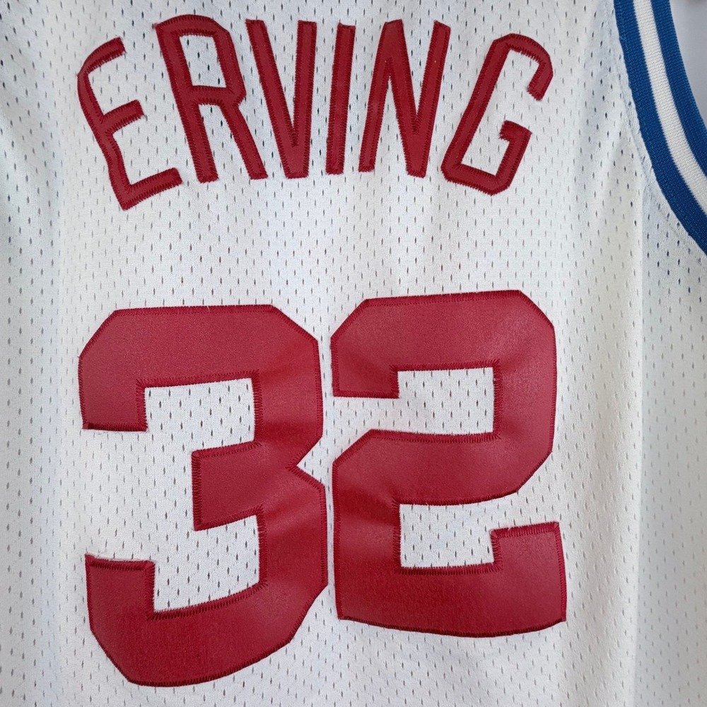 Champion‎ Europe Julius Erving 32 New York Nets Hardwood Classics Jersey XL NBA - Picture 5 of 10